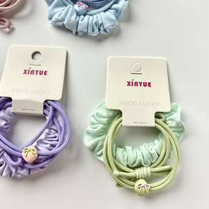Juego de Lazos para el Cabello Xinyue, Bandas Elásticas de Nailon para Cola de Caballo, Rosa, Azul, Morado, Verde, Paquete de 3, Uso Diario, Alta Elasticidad - Product Image 3