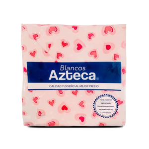 Juego de Sábanas Blancos Azteca de Microfibra, 4 Piezas, Diseño de Corazones, 200 Hilos, Ropa de Cama para el Hogar - Product Image 1
