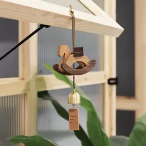 Carino stile giapponese piccolo in legno <span class=keywords><strong>dondolo</strong></span> cavallo carillon a vento per camera <span class=keywords><strong>da</strong></span> letto campanello decorazione appesa per il cortile di inaugurazione della casa - Product Image 6
