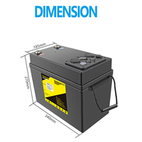 بطارية ليثيوم فوسفات الحديد (LiFePO4) عميقة الدورة بجهد 12 فولت وسعة 300 أمبير ساعة لتخزين الطاقة الشمسية المنزلية وإمدادات الطاقة خارج الشبكة