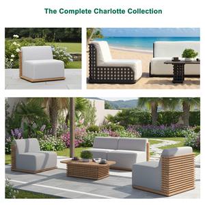 Conjunto de Sofás de Jardín Modernos de Aluminio Express Garden para Villas y Hoteles, Ecológicos, Resistentes a la Oxidación, Duraderos e Impermeables - Product Image 4