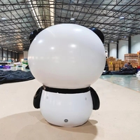 Mascotte gonflable en PVC étanche et durable en forme de panda de dessin animé, personnalisable pour événements publicitaires (1 an)