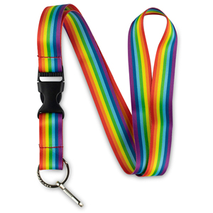 Custom <b>Polyester</b> <b>Lanyard</b> with Personalized Card Holder Neck Strap Promotional Rainbow Sublimation and Hook Accessories - Product Image 1