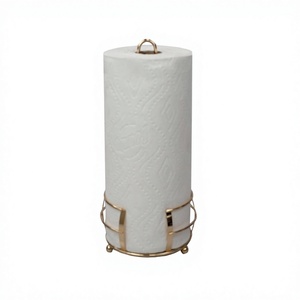 Porte-mouchoirs en métal couleur or au design antique avec porte-rouleau de mouchoirs de qualité supérieure et taille personnalisée - Product Image 1