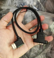 Câble d'extension HDMI à angle gauche et droit à 90 degrés 19p 1.4 mâle à femelle avec trou de vis peut verrouiller le câble de montage sur panneau 30cm