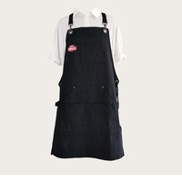 Tablier de travail tendance en tissu de coton sans manches, polyvalent, classique, élégant, simple, pour le nettoyage, avec logo estampé à chaud, réutilisable