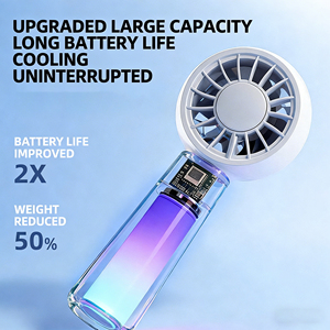 Ventilador de escritorio pequeño, portátil, recargable por USB, minimalista y de alta calidad. - Product Image 4