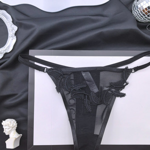 Tanga con Bordado y Hebilla, Bragas Bikini Sexys para Mujer, Ropa Interior Transparente de Encaje para Mujer Joven, Tangas Baratas - Product Image 5