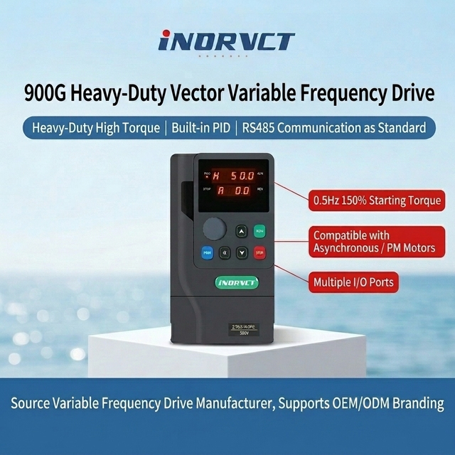 Variable Frequency Drive 1.5KW AC Drive Three Phase Vector Control 380V Water Pump Inverter Controller for Industrial Automation