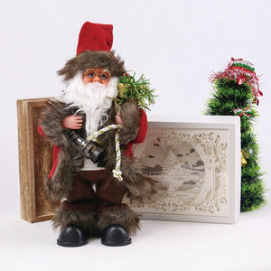จีนผู้ผลิตอิเล็กทรอนิกส์Santaตุ๊ก<span class=keywords><strong>ตา</strong></span>Plushของเล่นเพลงคริสต์มาสตกแต่งวันหยุดของขวัญเด็กอุปกรณ์ - Product Image 2