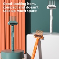 Brosse démêlante minimaliste et durable en plastique léger avec coussin d'air flexible, brosse de nettoyage pour cheveux bouclés, brosse de massage en PP