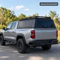 Couverture de benne rigide noire mate pour pick-up, sur mesure, protection de chargement