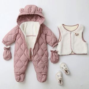 Combinaison de ski à capuche pour enfants, tenue d'extérieur, nouveau barboteuse pour bébé pour l'hiver - Product Image 5