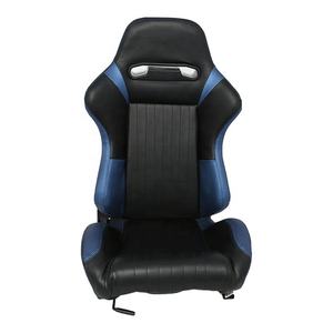 Универсальное гоночное сиденье Регулируемое черное углеродное волокно + ПВХ кожаное ведро Спортивное автомобильное сиденье - Product Image 1