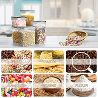 Ensemble de contenants hermétiques pour aliments secs en PP de qualité alimentaire, empilables, avec étiquettes effaçables, stock disponible en entrepôt UE