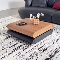 Table basse ronde en bois moderne haut de gamme, créative et luxueuse pour salon, meuble d'appoint, ensemble de tables basses
