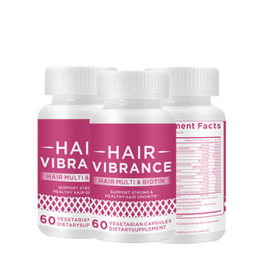 卸売価格 ヘアビーガンビタミンカプセル ビタミンCとビオチン配合で美しく輝く髪へ 女性と男性のための髪と爪のサプリメントカプセル - Product Image 1