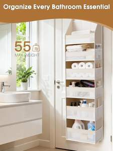 Organizador de Ropa Plegable para Colgar en la Puerta con 6 Estantes y 13 Bolsillos de Malla Reforzado con Hierro Estilo Europeo - Product Image 6