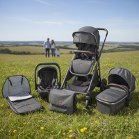 Poussette double pliable multifonctionnelle OEM ODM pour bébés et tout-petits, chariot de voyage pour jumeaux nouveau-nés, ensemble de poussettes pour bébés
