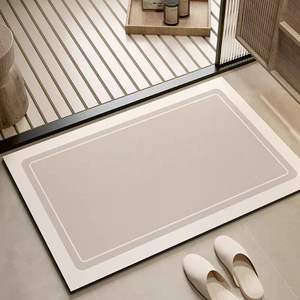 מחצלת אמבטיה רכה ללא החלקה 100% פוליאסטר דפוס פאזל סופג לבית מלון מודרני סִגְנוֹן עיצוב שימוש בדלת שירותים בחדר האמבטיה - Product Image 2