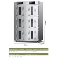 Voedsel Dehydrator Droog Fruit Droger Machine 90 Trays Gedroogd Fruit Kast Voedsel Droger Selderij Tomaat Aardappel Dehydrator