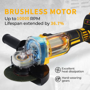 Meuleuse <span class=keywords><strong>d</strong></span>'angle sans fil 4-1/2\" et 5\" - Meuleuse compacte en acier allié robuste avec interrupteur à palette non verrouillable - Product Image 2