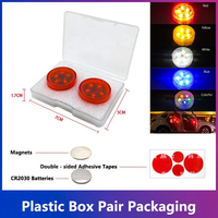 1 paire de feux stroboscopiques d'avertissement pour portières de voiture, accessoires d'éclairage LED pour véhicules, feux d'alerte pour voitures et camions