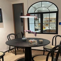 Fenêtre en verre d'art en fer français vintage pour restaurants cafés magasins de vêtements motif-pour puits de lumière Loft