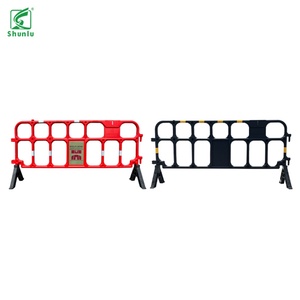 Barrière de sécurité routière Shunlu A034 2100 mm jaune/rouge en HDPE/PVC, protection IP65, pour parking - Product Image 3