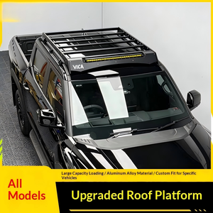 Aluminium Alloy Dakplatform voor BYD SHARK 6 GWM Poer <span class=keywords><strong>Hilux</strong></span> met geïntegreerde LED-lichtbalk gemodificeerde bagagerek - Product Image 4