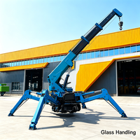 Grue araignée électrique compacte et portable, conçue pour un transport facile, pour la construction en intérieur