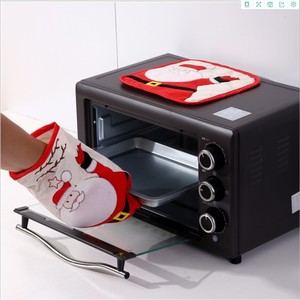 New cross-border Christmas microwave <b>oven</b> mitts, placemats, Christmas home decor items, placemats, heat insulation mats - Product Image 5
