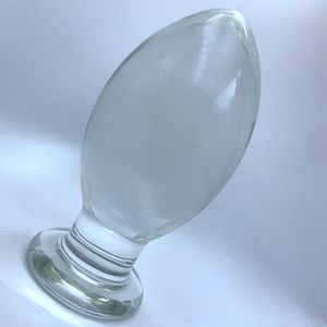 Dildo de Vidrio Borosilicato Transparente y Suave, Cuentas Anales Grandes para Mujeres, Tapón Anal de Cristal, Placer Sexual - Product Image 5
