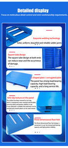 Tùy biến công nghiệp & Giải pháp thiết kế theo đơn đặt hàng có thể xếp chồng lên nhau chống gỉ mạ kẽm xe nâng kim loại <span class=keywords><strong>Pallet</strong></span> thép - Product Image 2