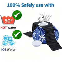 Sac de glace bleu réutilisable pour blessures, classique, anti-fuite, élastique, pour cheville, genou, coude, visage, traitement par le froid et la chaleur