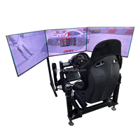 Dinibao nouveauté simulateur dynamique rotatif 4 DOF 3 écran mouvement voiture course conduite Machine de jeu