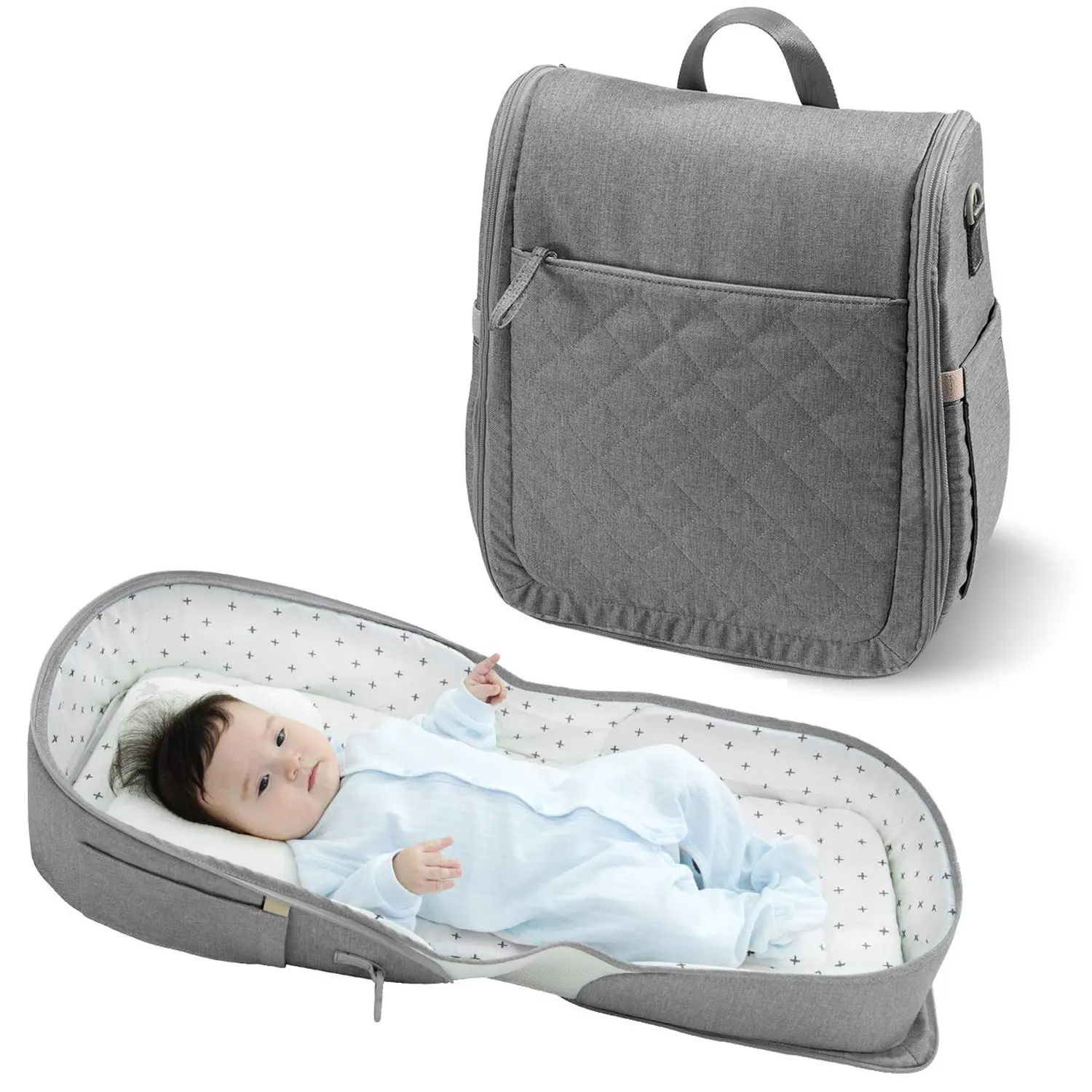 Portable folding crib mommy bag baby crib portable folding travel baby sleep bed