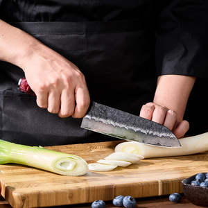 <span class=keywords><strong>Coltello</strong></span> da Chef Santoku Amber da 7 Pollici in Acciaio Damasco VG10 a 67 Strati, Coltelli da Cucina Giapponesi, Affettatrice, Tagliacarne, Utensili da Cucina - Product Image 5