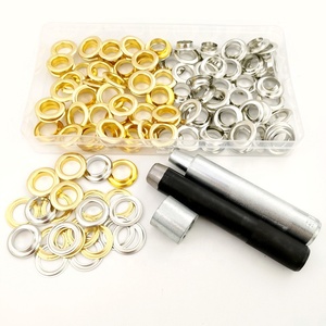 100pcs 6mm Eyelets Fasteners <b>Kit</b> Prong Snap Button Copper Brass Grommets <b>DIY</b> Clothing Bag Leather Craft Garment Boat Hardware Te - Product Image 5