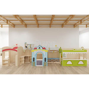 Moetry Wooden Kids Indoor Role Playhouse <span class=keywords><strong>para</strong></span> guardería Aula Montessori Configuración de muebles - Product Image 4