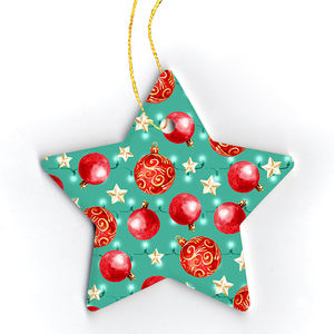 هدايا لبلاب العناصر الساخنة ديكورات رجل الثلج الجديدة عيد الميلاد على شكل نجمة سادة زينة سيراميك للكريسماس - Product Image 5