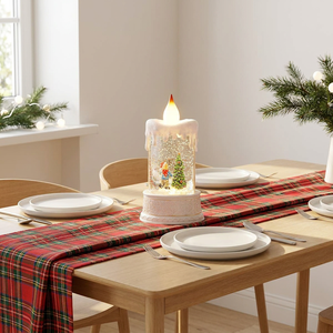 Decorazioni Festive JN con Candele LED in Plastica, Babbo Natale, Albero di Natale, Pupazzo di Neve, Impermeabili IP44, a Batteria, per Interni ed Esterni - Product Image 4