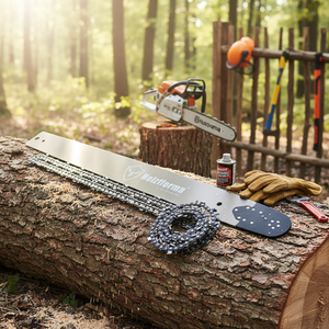 Catena professionale da 36 pollici 3/8 .063 114DL con barra solida e dente pieno, compatibile con Husqvarna 61 66 262 XP 266 268 272 XP 281 288 - Product Image 2