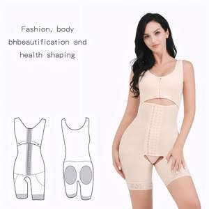 Pantalones Moldeadores de Talla Grande con Efecto Reductor, Color Negro y Tono <span class=keywords><strong>Piel</strong></span>, Material Nylon Spandex, Control de Abdomen, Cierre Frontal - Product Image 4