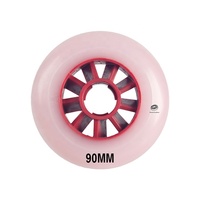Roues de patins à roulettes de vitesse SHR Magia Roja rouges à rebond élevé 90/100/110 mm pour patinage professionnel