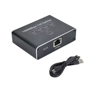 <span class=keywords><strong>Répartiteur</strong></span> Internet haute vitesse 1000Mbps 1 à 4 <span class=keywords><strong>RJ45</strong></span> <span class=keywords><strong>Répartiteur</strong></span> <span class=keywords><strong>RJ45</strong></span> Adaptateur réseau Convertisseur Gigabit - Product Image 4