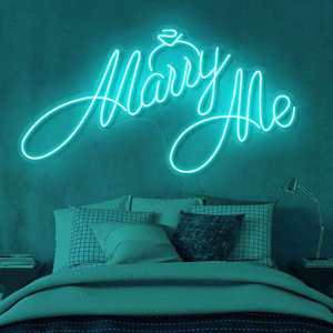 Insegna al Neon per Matrimonio 'Mi Vuoi Sposare?' Luci LED Personalizzate per Feste, Fidanzamento, Proposta <span class=keywords><strong>di</strong></span> Matrimonio, Decorazione da Parete - Product Image 6