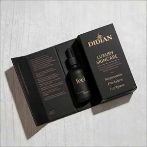 Flacon compte-gouttes cylindrique noir mat unique 30ml 50ml 100ml pour huiles essentielles, parfums et teintures, avec compte-gouttes et boîte - Product Image 3