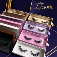 Cils en gros, cils 3D volumineux et effilés, bande complète, 10-12mm, avec emballage personnalisable et marque privée
