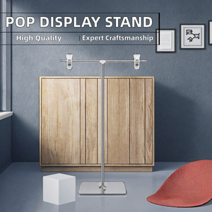 Desktop for Advertising Paper <b>Stand</b> T-shaped Extendable Stainless Steel Bracket for Displaying Newspapers and Posters - Product Image 2